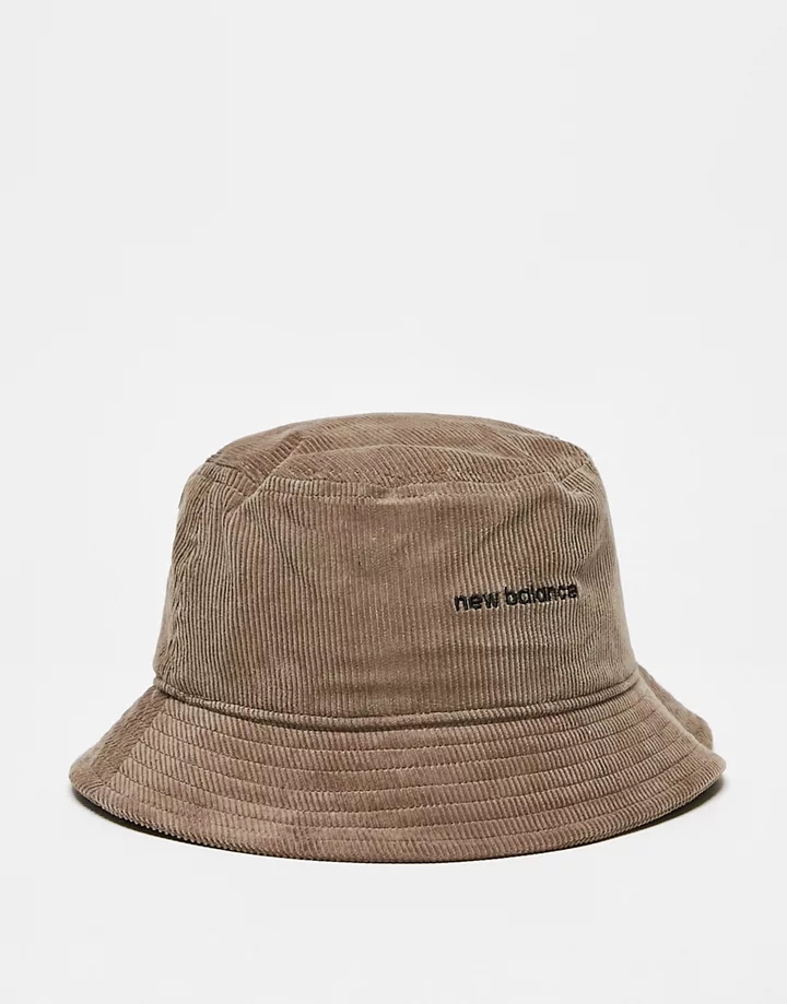 Sombrero de pescador gris champiñón de pana de New Balance Gris BNBIFrwo