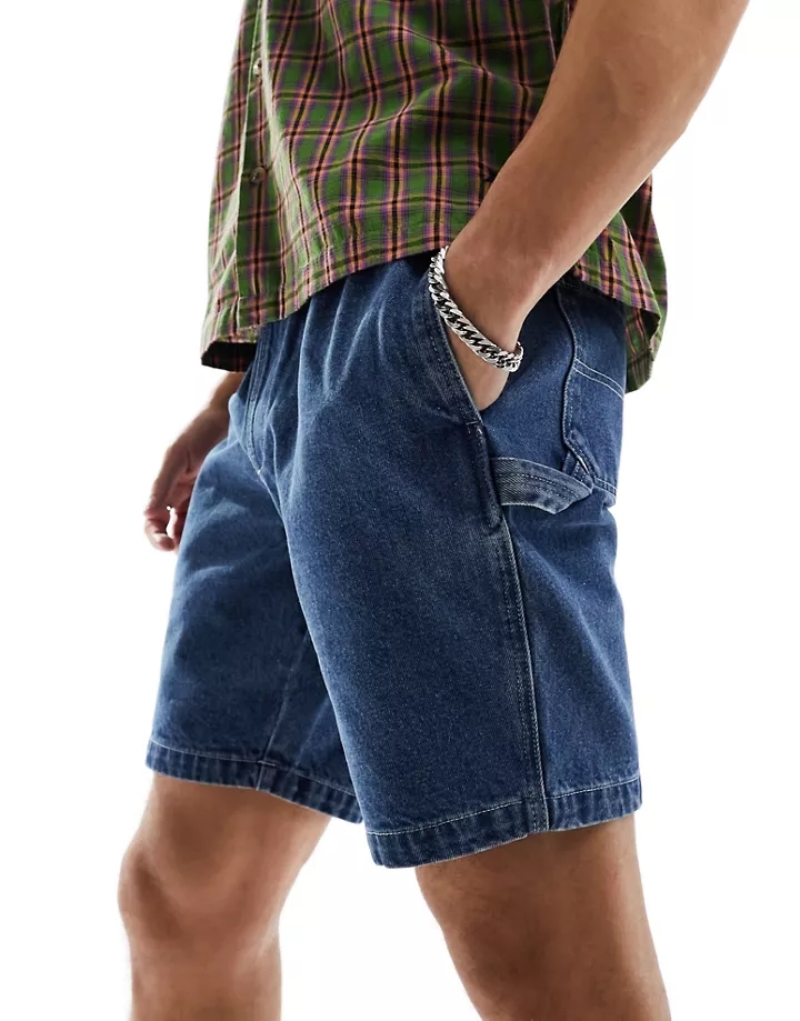 Pantalones cortos estilo pintor con lavado oscuro de Santa Cruz Azul BOj7FcdS