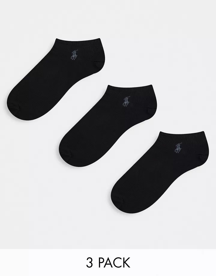 Pack de 3 pares de calcetines deportivos en negro de Po