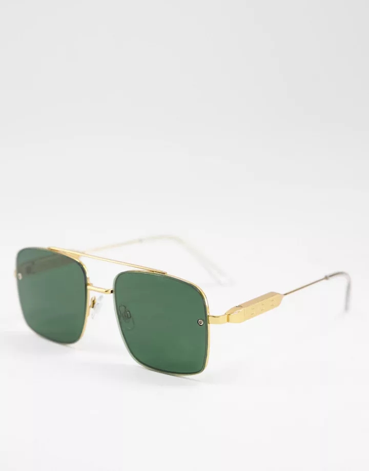 Gafas de sol estilo aviador con lentes verdes Devon Weekender de Spitfire Verde BZTGV2sP
