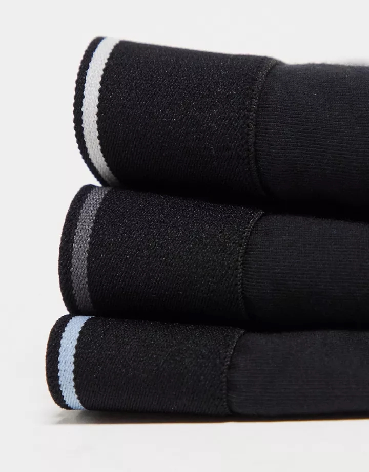 Pack de 3 calzoncillos negros con cinturillas con ribete de colores de Topman MULTICOLOR BZhDmdUR