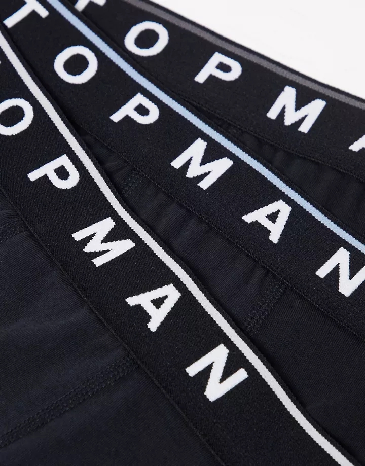 Pack de 3 calzoncillos negros con cinturillas con ribete de colores de Topman MULTICOLOR BZhDmdUR