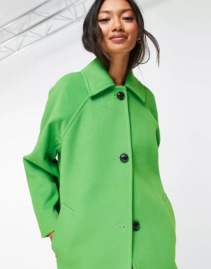 Abrigo verde luminoso con mangas raglán Rose de Gianni Feraud Verde BkLwTPmT