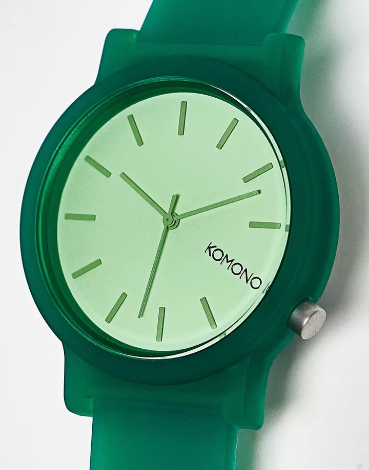 Reloj verde selva brillante monocromático de Komono Ver