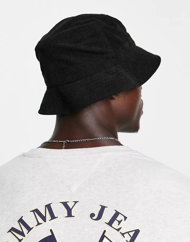 Sombrero de pescador negro con diseño dividido de Tommy Jeans Negro CIdcByZK