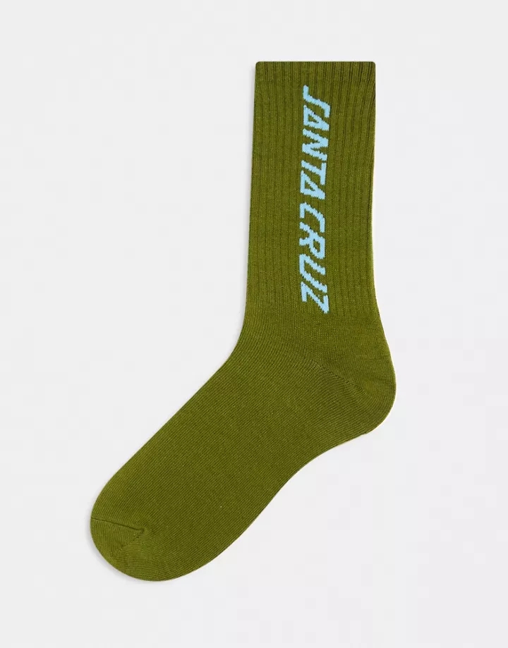 Calcetines caquis con logo de Santa Cruz Verde CUFjxQom