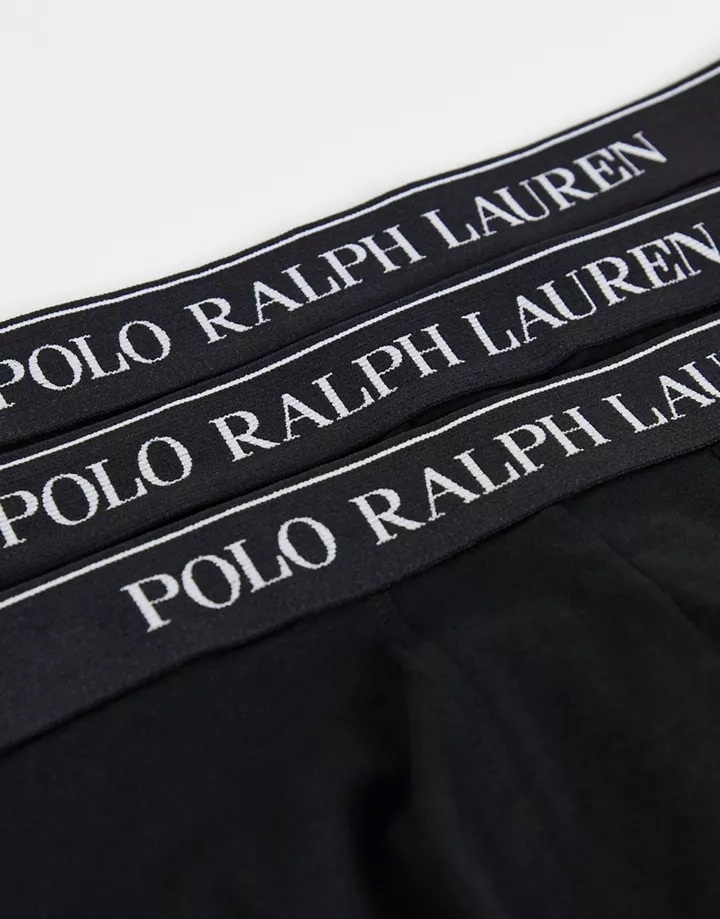 Pack de 3 calzoncillos negros de Polo Ralph Lauren Negro Cbh5aJtb