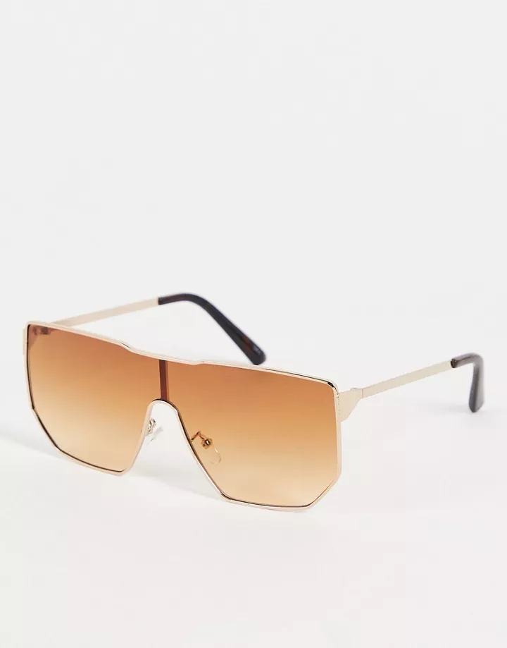 Gafas de sol marrón claro estilo visor de Jeepers Peepers Marrón CcF3fk8S