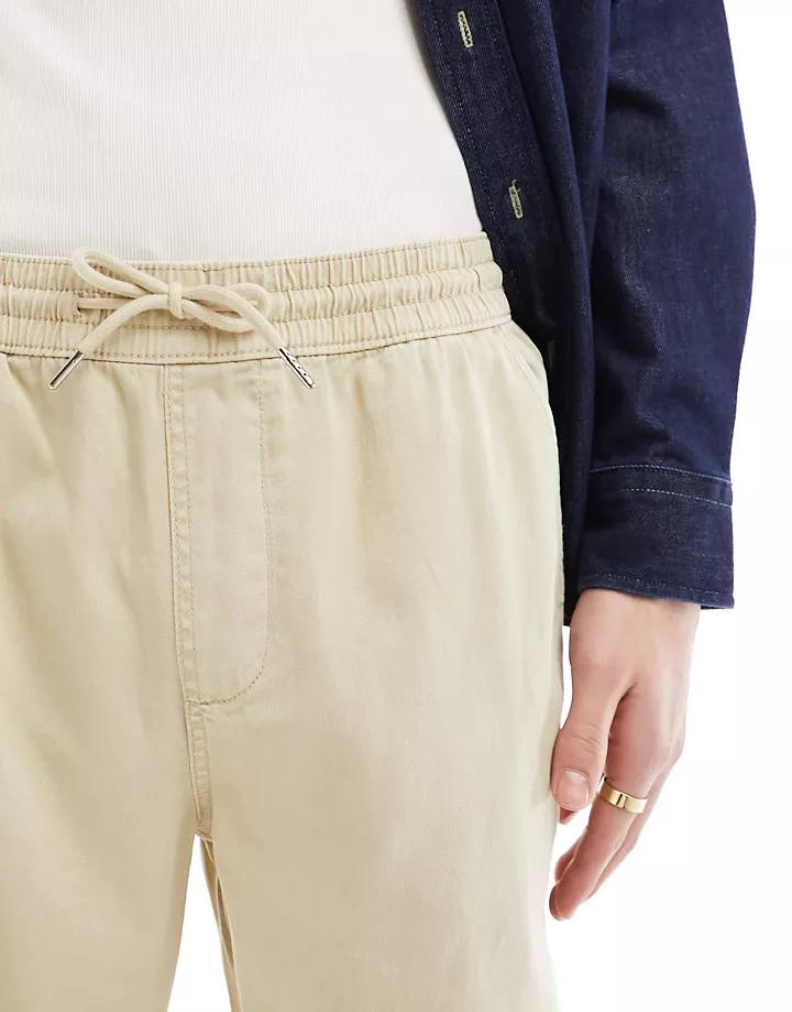 Pantalones color piedra de pernera recta sin cierres con cintura elástica de DESIGN Piedra CoImExhP