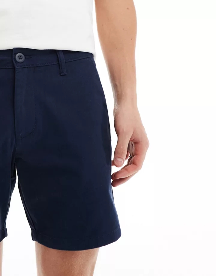 Pack ahorro de 2 pantalones cortos chinos de color negro y azul marino de corte slim y largo medio elásticos de DESIGN Azul Cqi4SjSj