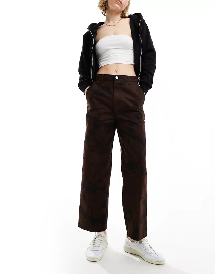 Pantalones marrones de estilo carpintero con diseño estampado Brighton de Obey Marrón DCDmA4rC