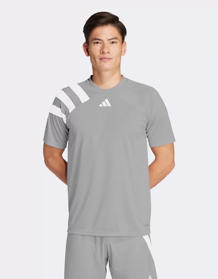 Camiseta gris Fortore 23 de adidas Gris claro/blanco DS