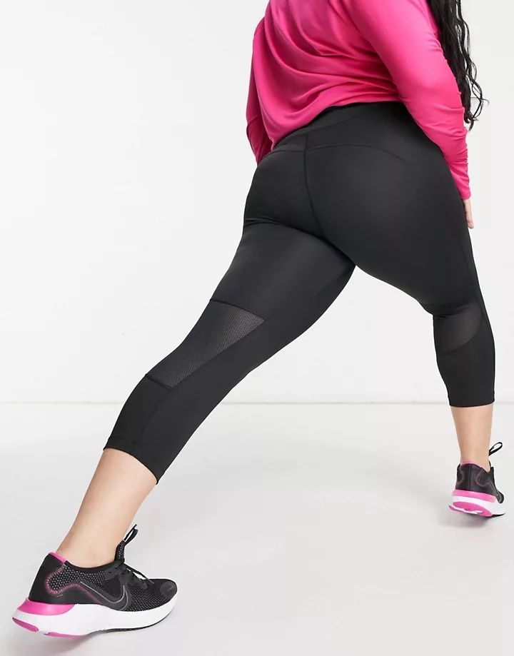 Leggings capri negros Dri-FIT Fast Plus de Nike Running Negro DlB6qAyQ