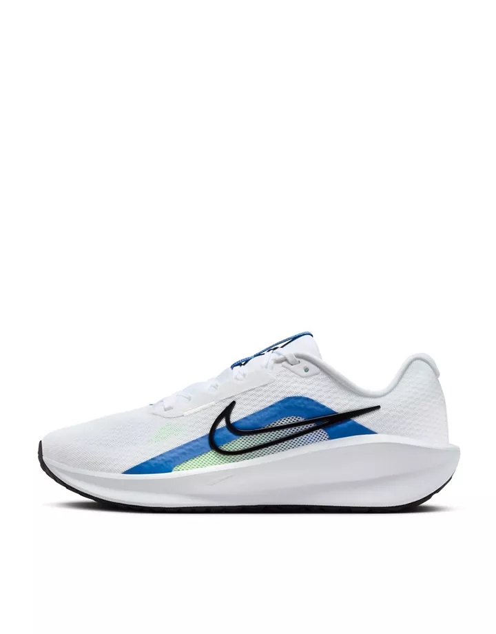 Zapatillas de deporte blancas y azules Downshifter 13 de Nike Running Blanco EJplDCpm