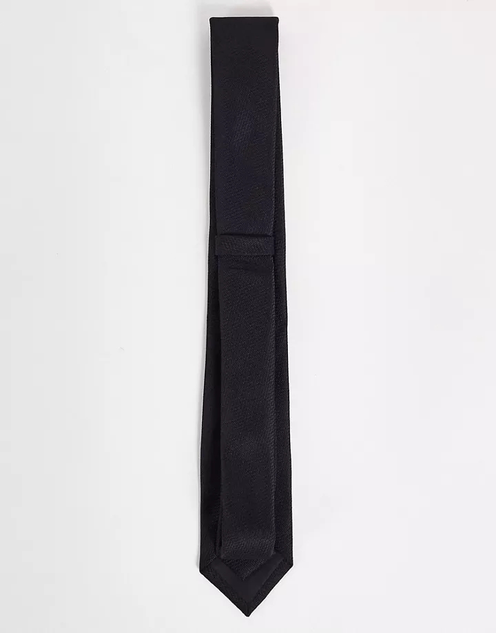 Corbata negra texturizada de DESIGN Negro ELkWmEAv