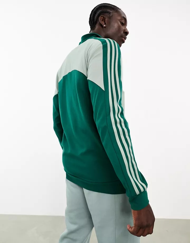 Chándal verde y blanco con diseño color block de adidas Training Verde medio EjlFoDIC