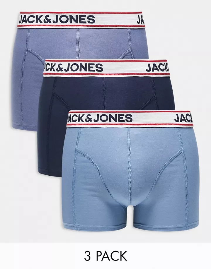 Pack de 3 calzoncillos azules de Jack & Jones Azul marino F1c8T5mE