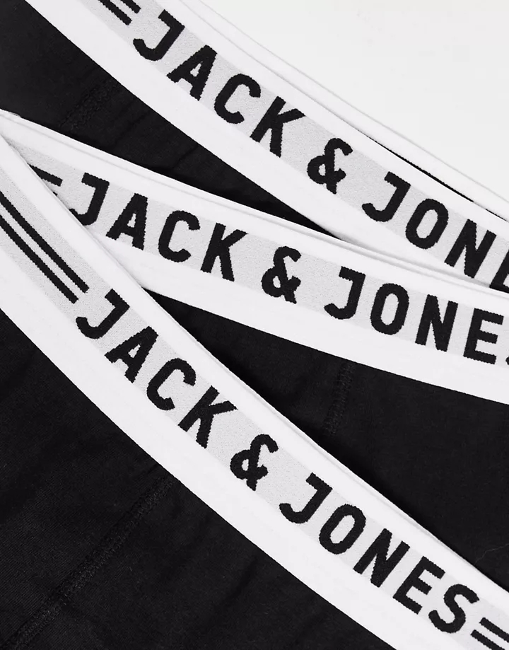 Pack de 3 pares de calzoncillos en negro de Jack & Jones Negro FdNrV4Sc