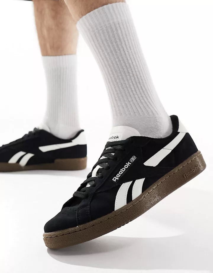 Zapatillas de deporte negras con suela de goma Club C Grounds de Reebok Negro FrSKGI7b