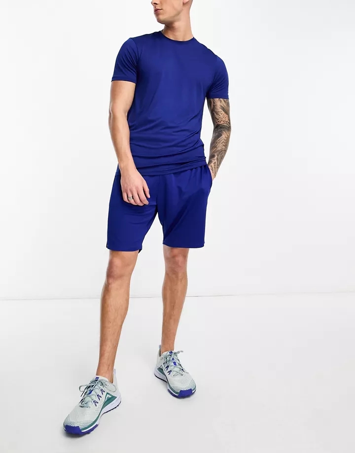 Camiseta deportiva azul eléctrico de Threadbare Fitness (parte de un conjunto) Azul FvRXRvnJ