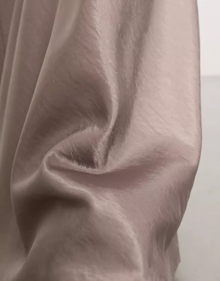 Falda larga color moca de satén de COLLUSION Marrón claro FwGHEvEW