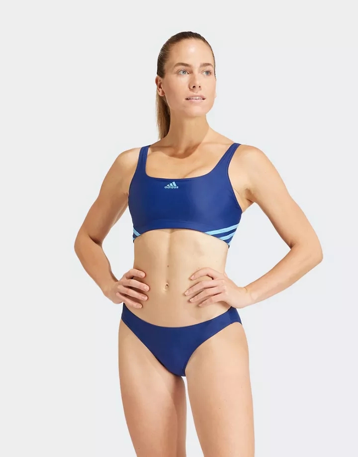 Bikini azul con diseño de rayas 3.5 de adidas Azul oscuro/azul estelar FyCrtVOI