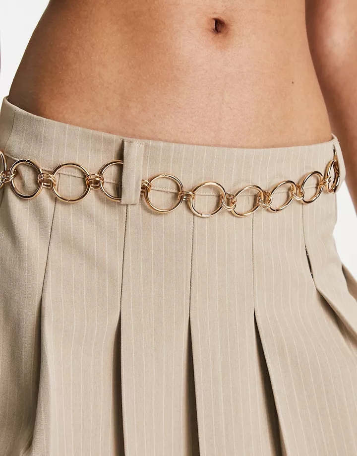 Cinturón de cadena para cintura y cadera en dorado con círculo de Glamorous Dorado G7hOXi8A