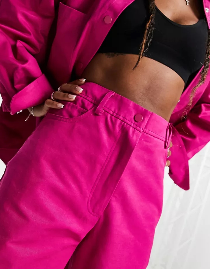 Pantalones rosa intenso de pernera ancha de JJXX (parte de un conjunto) Rosa intenso GY5ffj7J