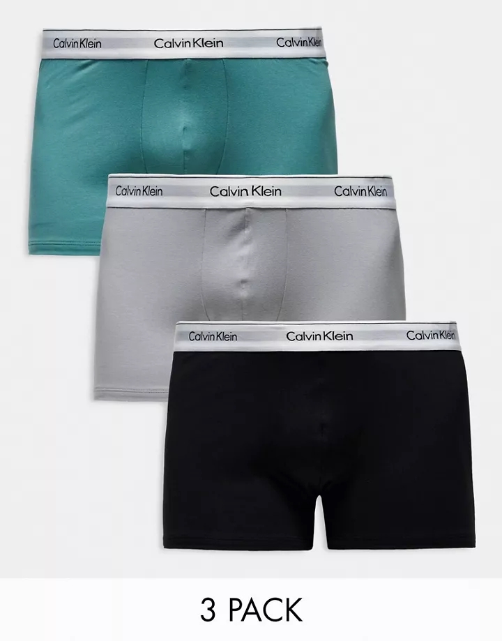 Pack de 3 calzoncillos de varios colores elásticos de algodón Modern Cotton de Calvin Klein Plus MULTICOLOR GaHjPZd6