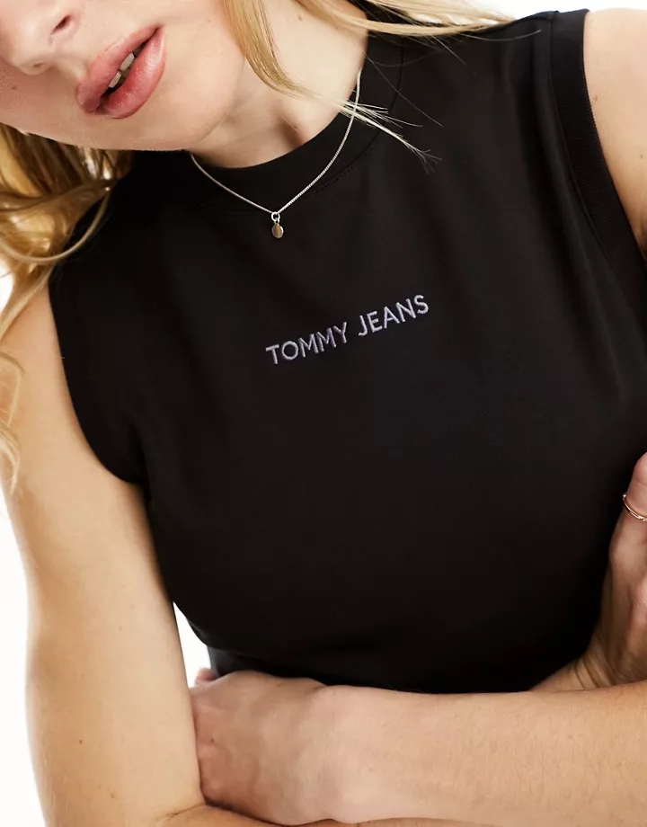 Body negro con logo clásico pequeño de Tommy Jeans Negro bGsajzgX