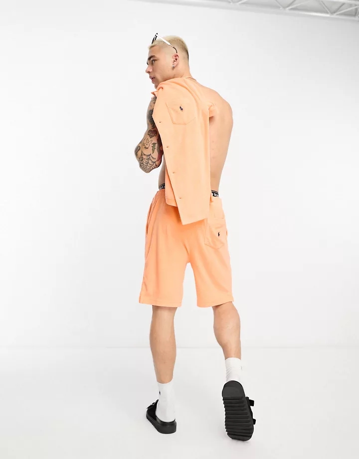 Pantalones cortos naranjas con logo de felpa de rizo de la colaboración exclusiva de Polo Ralph Lauren x Naranja bHm5M5B6