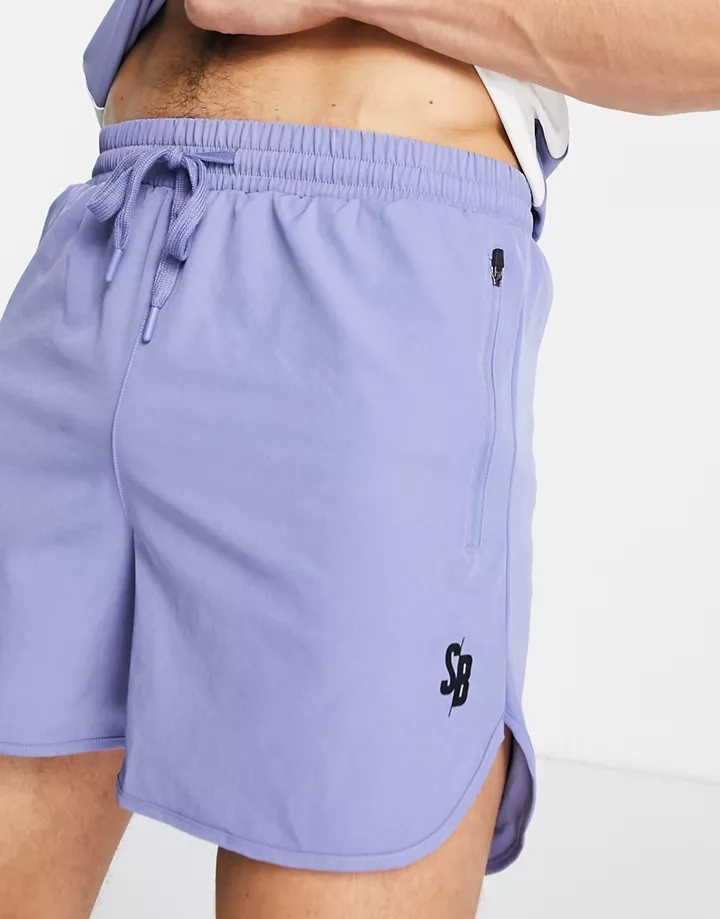 Pantalones cortos azules de poliéster de South Beach Azul bIlDoYS9