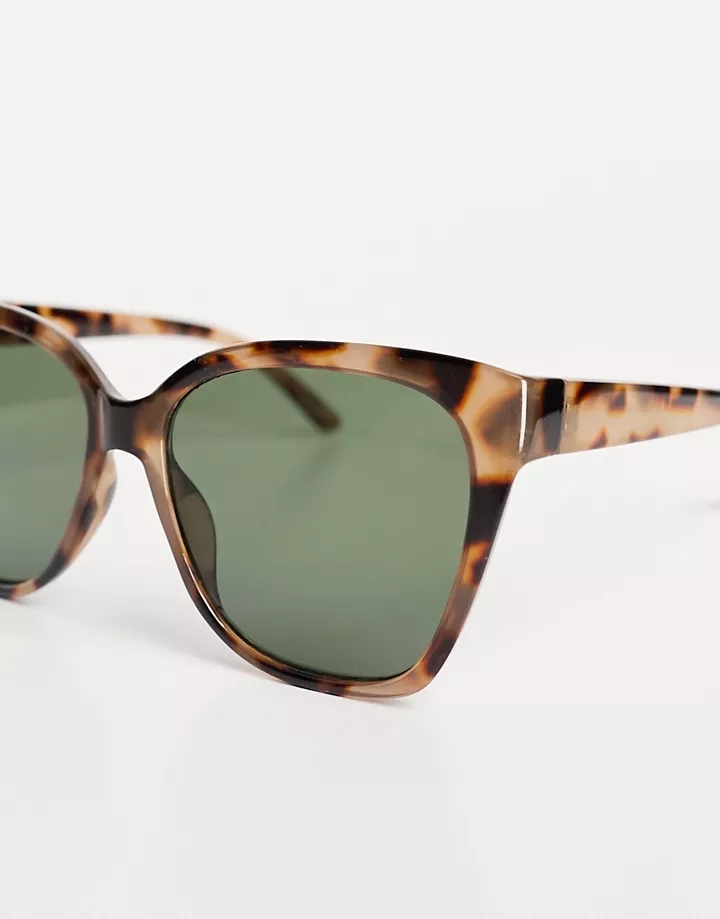 Gafas de sol color crema efecto carey con lentes G15 y montura de estilo ojos de gato de DESIGN Carey bOhVqrNx