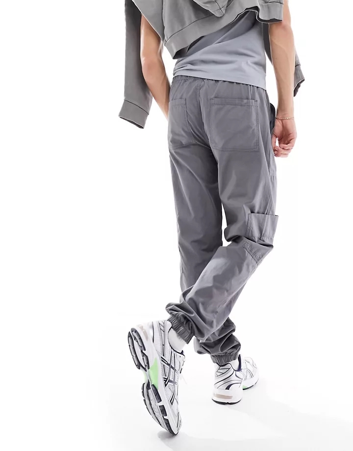 Joggers cargo gris carbón sin cierres con cintura elástica de DESIGN Gris antracita bnAEhWm7