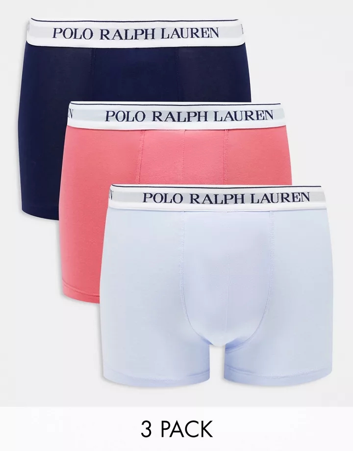 Pack de 3 calzoncillos de color rosa, azul y azul marino de Polo Ralph Lauren Pack de 3 calzoncillos d8FRC7j3