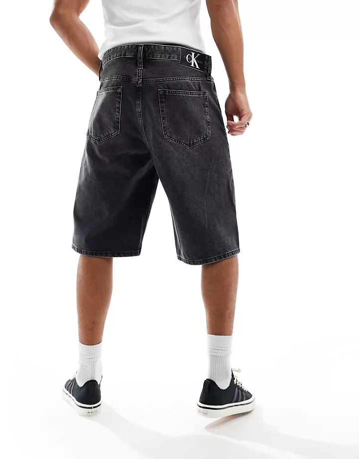 Pantalones cortos vaqueros negro lavado estilo años 90 de Calvin Klein Jeans Negro vaquero dLaOGqe3