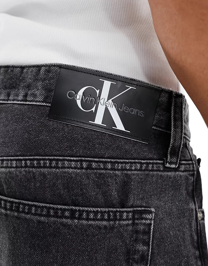 Pantalones cortos vaqueros negro lavado estilo años 90 de Calvin Klein Jeans Negro vaquero dLaOGqe3