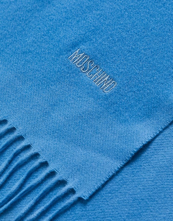 Bufanda azul de lana de Moschino Azul medio dV2kk6b3