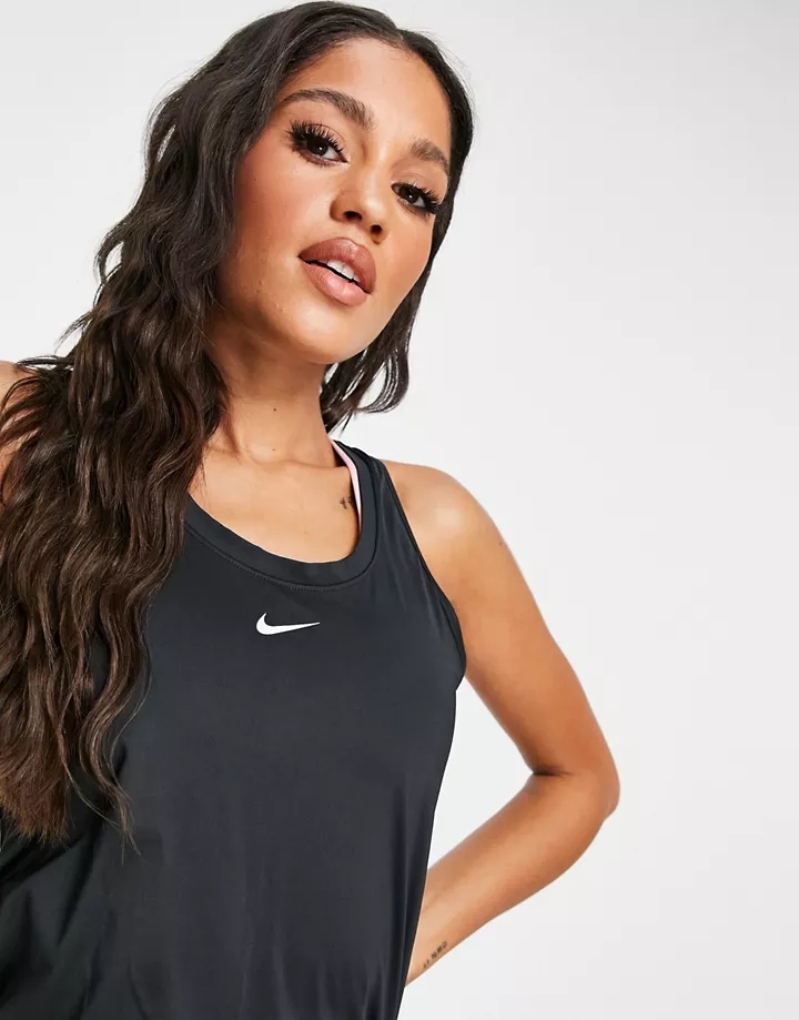 Camiseta de tirantes negra One Dri-FIT de Nike Training