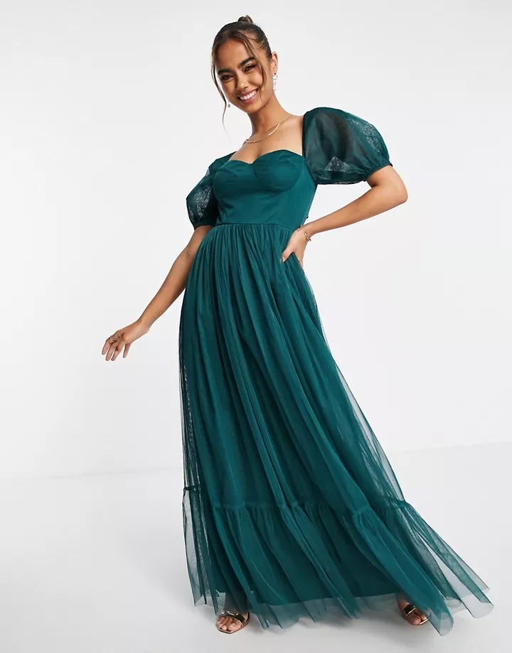 Vestido verde esmeralda anudado en la espalda de Anaya With Love Emerald green dlPUTuv5