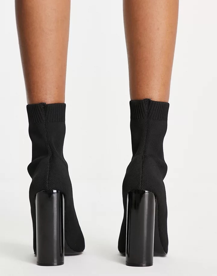 Botas negras de estilo calcetín de tacón de bloque Elly de DESIGN Negro dmuomH5r