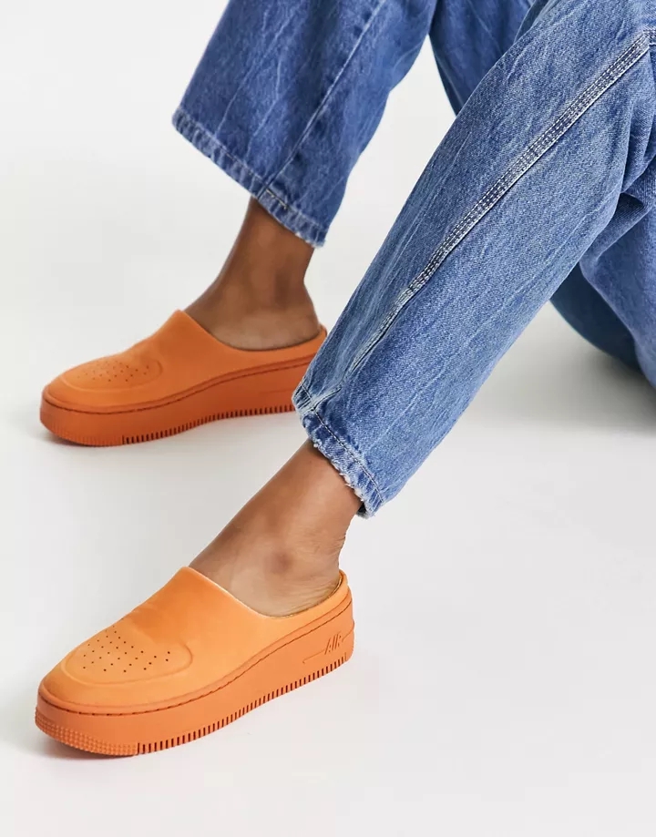 Zapatillas de deporte naranjas sin cierres Air Force 1 Lover XX de Nike Naranja e5NJZ3Wm