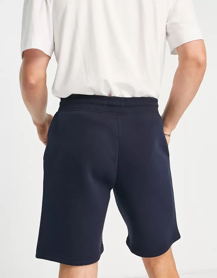 Pantalones cortos azul marino de corte slim de punto de DTT Azul marino eE6RR0PK