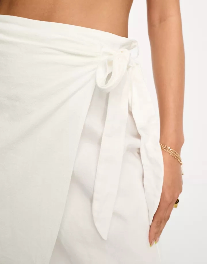 Falda playera larga blanca estilo pareo de Vero Moda Blanco eQakfqq1