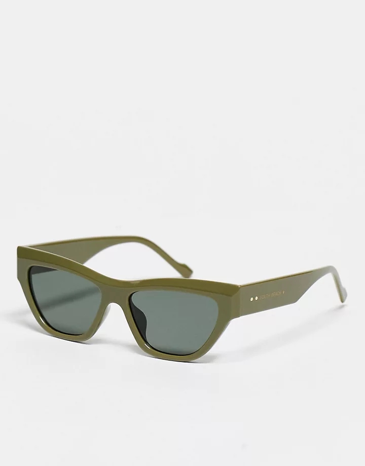 Gafas de sol caquis de estilo ojos de gato de South Beach Caqui edKo94yo