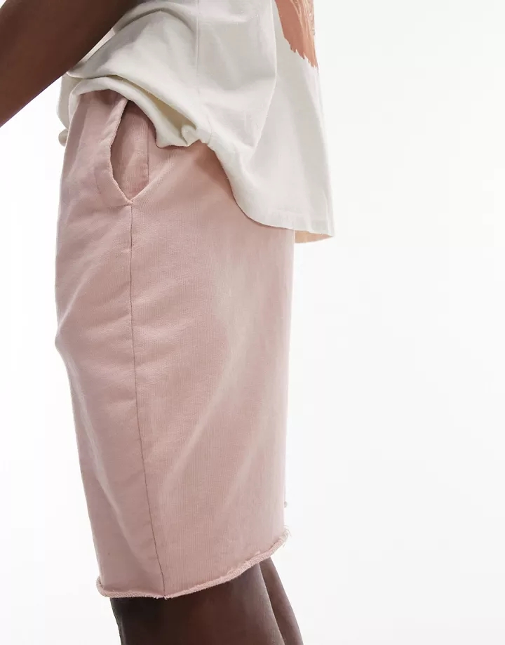 Pack de 2 pantalones cortos extragrandes con lavado negro y rosa de Topman MULTICOLOR f8OXGWwY