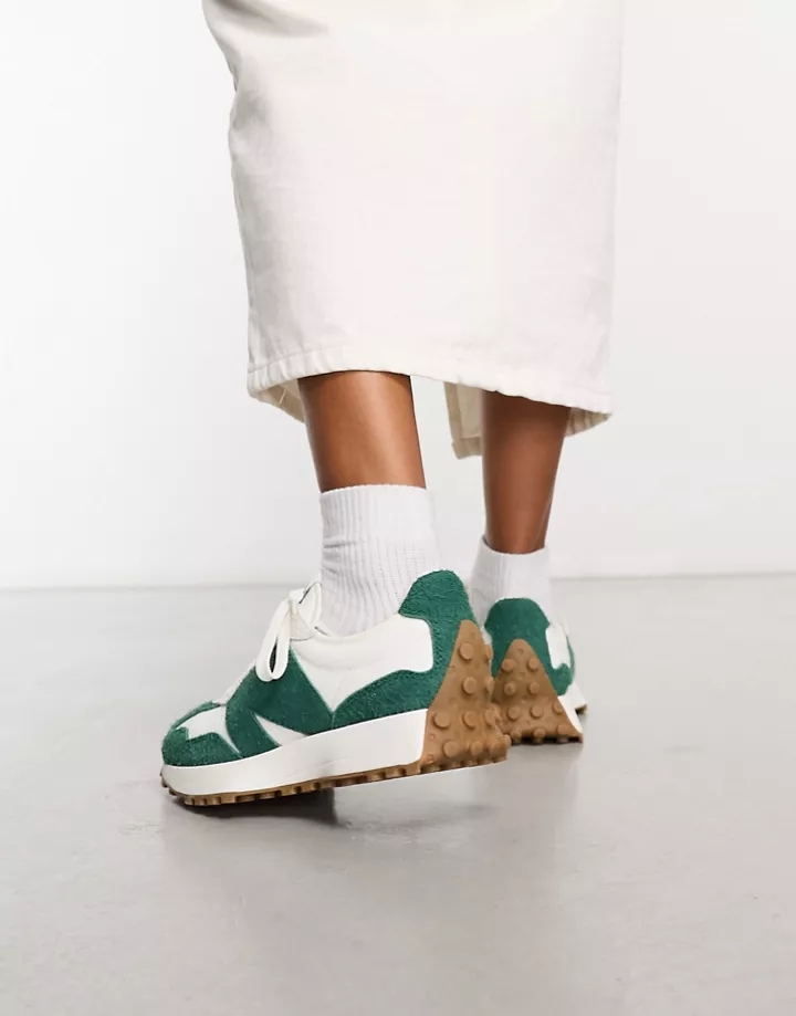 Zapatillas de deporte blancas y verdes 327 exclusivas en de New Balance Blanco/verde fNI3d8O9