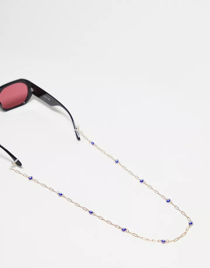 Cadena para gafas de sol dorada con detalle de ojos de DESIGN Dorado fiFzWY5F