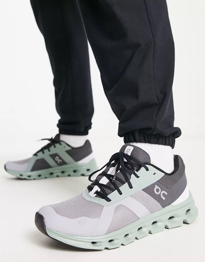 Zapatillas de deporte grises y verde salvia Cloudrunner de On Running Verde medio g368ECUl