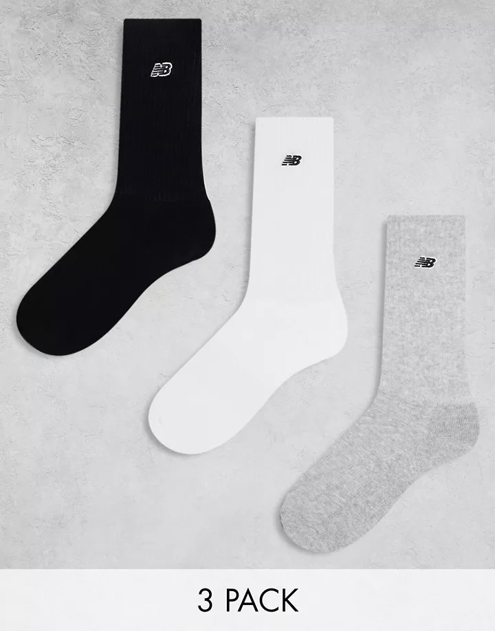 Pack de 3 pares de calcetines deportivos multicolores con logo bordado de New Balance MULTICOLOR gCoYJDgV